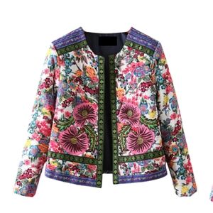 BNWT Renata Floral Embroidered Open Front Multicolor Women's Jacket